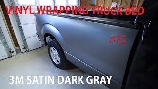 3M Satin Dark Gray Vinyl Wrapping 2013 F-150 Bed