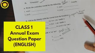 Class 1 English Annual Exam Question Paper 2025 || Summative Assessment-II