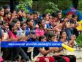 girls football fans in nadakkavu girls school football waves on kozhikode