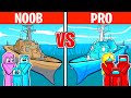 Batalla de Construcción de BARCOS MILITARES de NOOB vs PRO!