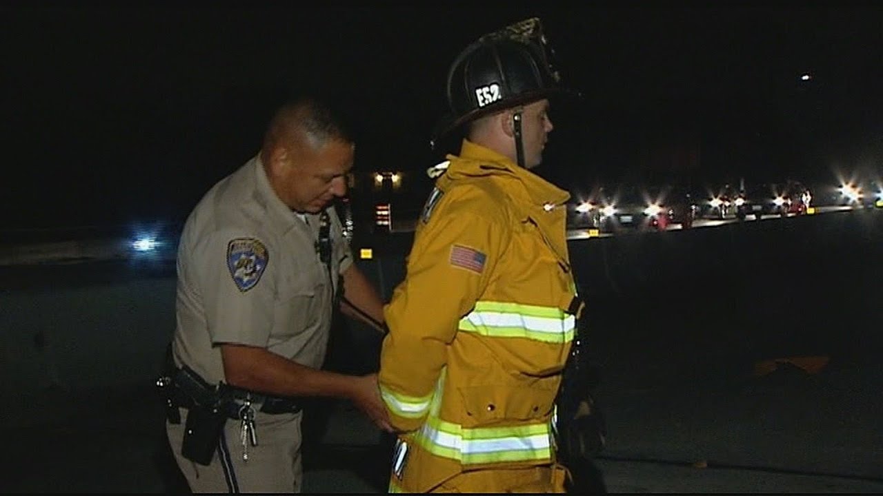 CHP Arrests Firefighter At Accident Scene - YouTube