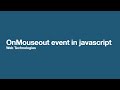 onmouseout event in javascript