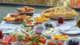 This is the Amazing Traditional Turkish Breakfast.  Harika Geleneksel Türk Kahvaltı. Masarap !