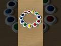 Most beautiful rainbow colours in Rangoli | Make New simple Rangoli Patterns #satisfying #rangoli