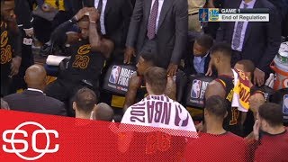 LeBron James stunned when he finds out Cavs still had timeout at end of Game 1 | SportsCenter | ESPN