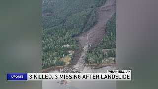 3 dead, 3 missing after landslide slams into Alaska fishing town