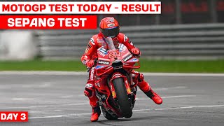 2025 Sepang Test Results - MotoGP test Today #sepangtest DAY 3