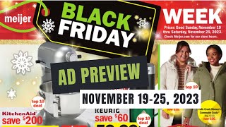 *BLACK FRIDAY AD* Meijer Ad Preview for 11/19-11/25 | Includes 3 Day ONLY Sale