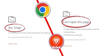 Fix Can’t open this page Error on Chrome/Brave Browser Running Windows 11 | Aw, Snap Error Solve
