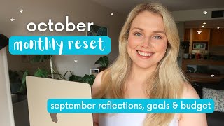 October Monthly Reset Routine 2024 | goal setting, September reflections & budget | Plan with Me!