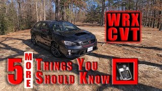 5 Things You Should Know About the WRX CVT Pt. 2