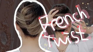 SUB) 짧은 머리도 비녀머리 할 수 있다!French Twist