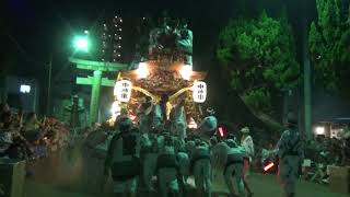 令和元年大阪市西淀川区野里住吉神社夏祭り　本宮　中神車（中之町）宮入