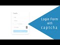 Login From with Captcha using HTML,CSS & JavaScript