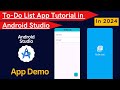 To-Do List App Tutorial Android Studio Part 0 (App Demo) || Android Studio Project || To-Do List