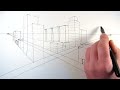 how to draw a city using two point perspective