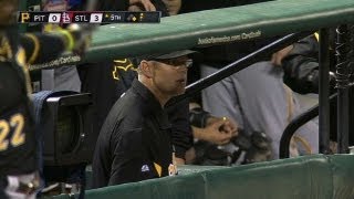 PIT@STL: Bucs coach Bell ejected after Marte is hit