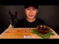 asmr salmon sashimi nuclear fire sauce mukbang no talking eating sounds zach choi asmr