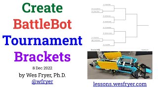 Create BattleBot Tournament Brackets