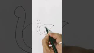 Quick simple and easy drawing of Peacock l Peacock drawing for beginner #shortsfeed #shorts #viral