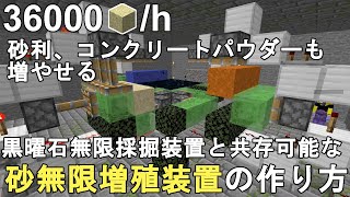 【マイクラ1.21】最も簡単に作れる低コスト高効率な砂無限増殖装置の作り方解説！Easiest Sand Duper【マインクラフト/Minecraft/JE/便利装置/ゆっくり実況】