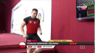 ZIELINSKI Tomasz Bernard 3s 175 kg cat. 94 World Weightlifting Championship 2013