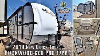 2019 Rockwood 17PR Geo Pro Murphy Bed AZDEL Camping Travel Trailer Solar Included