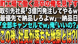 【感動する話★総集編】ボロボロの町工場で働くの高卒の俺。ある日、取引先社長が「3億円分発注するから最優先で納品しろよ！」→納品当日「アレやっぱ全部キャンセルでｗ」この後、社長が地獄に落ちた…泣ける朗読