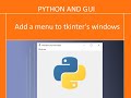 Adding a menu to tkinter's window in Python
