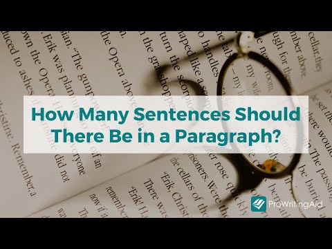 How many sentences should a good paragraph have?