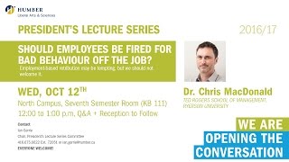 President's Lecture Series - Dr. Chris MacDonald