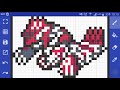 픽셀아트 포켓몬스터 no.383 원시그란돈 pixel art pokémon no.383 primal groudon