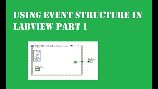 Using Event Structure in LabVIEW Part 1