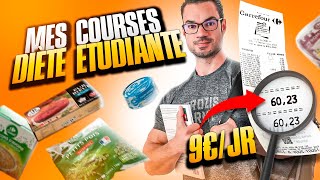 MES COURSES ET MA DIETE D'ÉTUDIANT DE L'ÉPOQUE (BUDGET SERRÉ !)