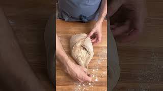 Shaping Marble Rye Sourdough.