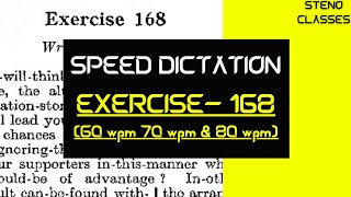 Speed Dictation of Exercise 168 | Pitman Shorthand (English) | 2022