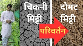 चिकनी मिट्टी का दोमट मिट्टी में परिवर्तन | Conversion of black cotton soil to loam soil