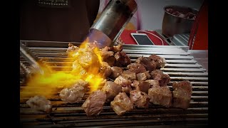 நெருப்பில் சுட்ட கறி/Taiwanese Street Food Shilin Night Market 2022/Roasted Beef Open Fire