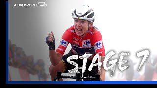 Tense Mountain Climb Finish! | Finale of La Vuelta Femenina Stage 7 | Eurosport