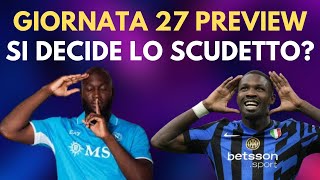 CONSIGLI DI FORMAZIONE 27^ GIORNATA