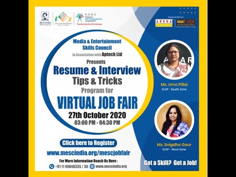Resume Interview Tips Tricks Virtual Job Fair Youtube
