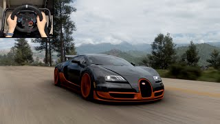 1400HP Bugatti Veyron Super Sport speed test | Forza Horizon 5 Steering Wheel Gameplay