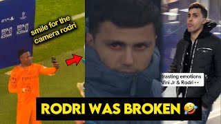 Rodri Gets Angry and LEAVE the Stadium after Vinicius started Filming him