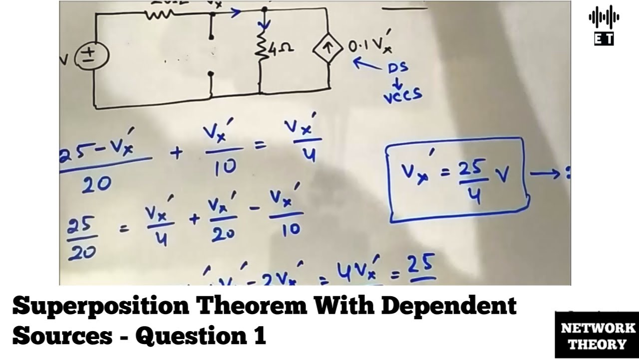 Superposition Theorem | With Dependent Sources | Question 1 | Network ...