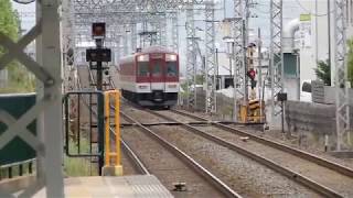 近鉄京都線　山田川駅1番ホームに普通が到着\u0026発車