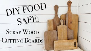 Food Safe!  Scrap Wood Cutting Boards DIY Inspired By England Antiques For Waste Not Wednesday