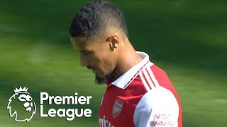 William Saliba OG halves Leicester City deficit v. Arsenal | Premier League | NBC Sports