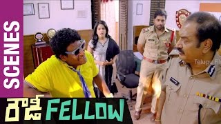 Rowdy Fellow Telugu Movie Scenes | Satya Hilarious Comedy in Police Station | Nara Rohit