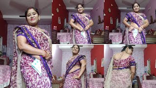 different style hanky tuck || In net Saree  ❤️|| low waist Saree || Requested video