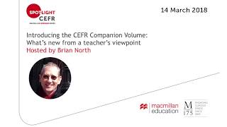 Introducing the CEFR Companion Volume with Brian North